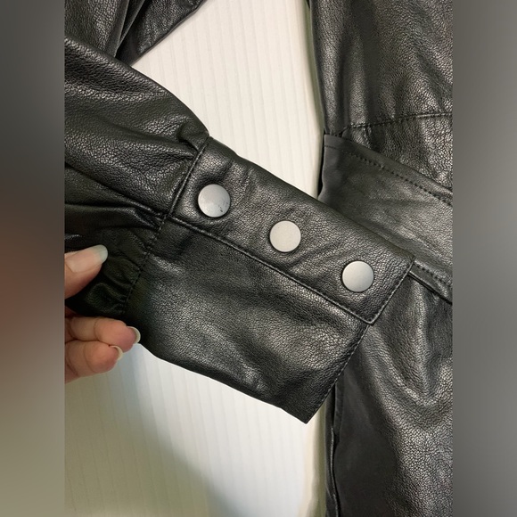 Avec Les Filles - Romper Black Faux Leather With Belt - Small - Picture 5 of 12